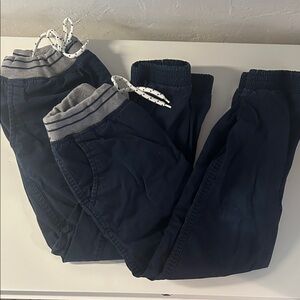 Kids Navy Twill Jogger Pants
